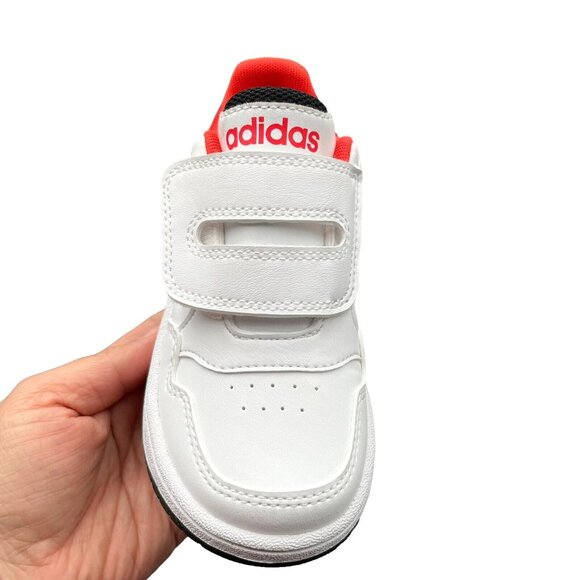 Adidas Toddler Boys Slip on Shoes Size 7 White Black Red Comfortable Sneakers - Picture 4 of 15